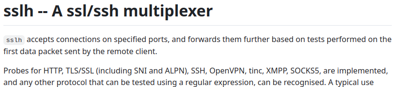 Transparent SSLH: using a single port to transparently route incoming traffic for Apache, OpenVPN, and SSH